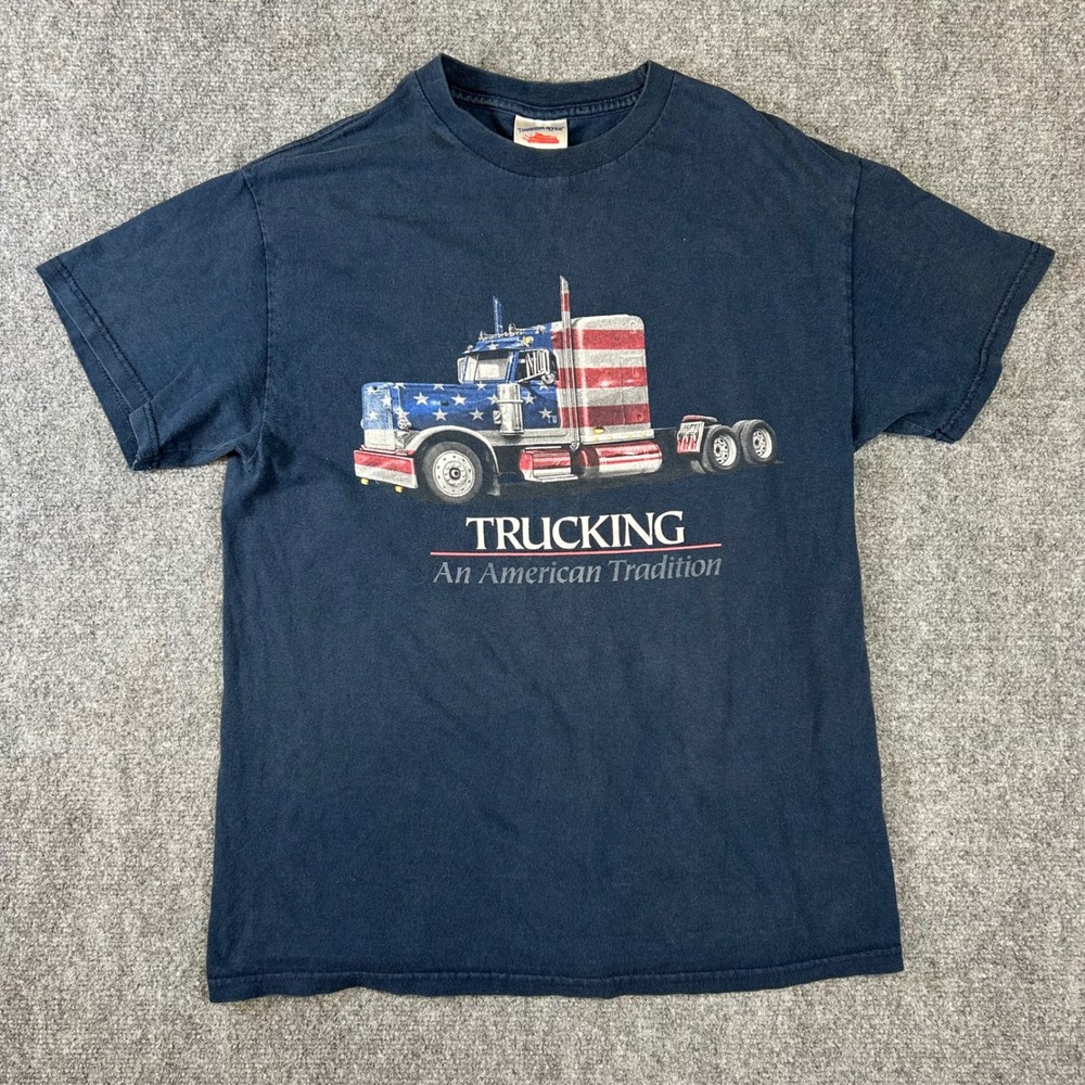 Tennessee River Mens Trucking An American Tradition Semi Truck Graphic T-Shirt M